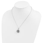 Sentimental Expressions Sterling Silver Rhodium-plated Antiqued Tree of Life Ash Holder 18 Inch Necklace