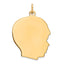 Sterling Silver GP Engraveable Boy Polished Disc Charm