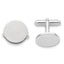 Rhodium-Plated Polished Engravable Cuff Links by Kelly Waters