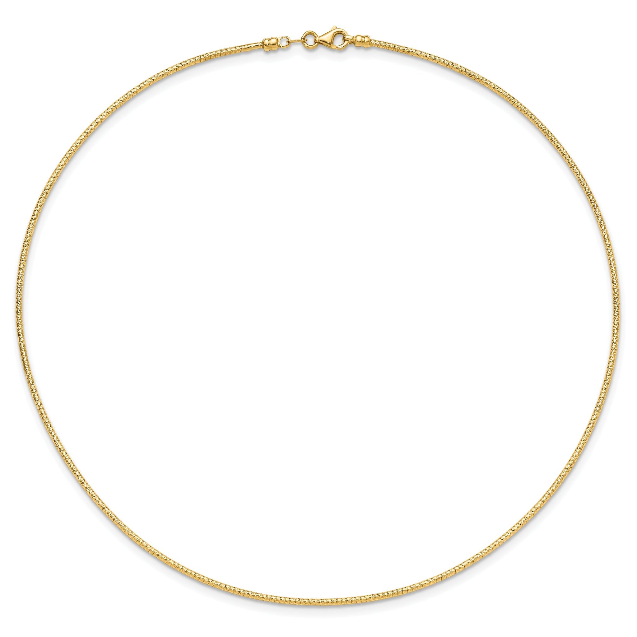 14 Karat 1.5mm Diamond-Cut Neckwire Necklace