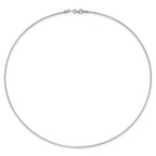 14K White Gold 1.2mm Detachable Clasp Omega Necklace