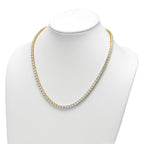 14k 36 carat Lab Grown Diamond VS/SI+ G+ Complete Round 20 inch Straight Tennis Necklace