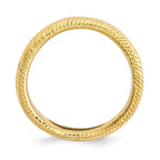 Gold-Plated Wave Stackable Ring in Sterling Silver