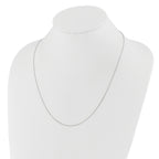 Adjustable Flat Cable Chain in 14K White Gold
