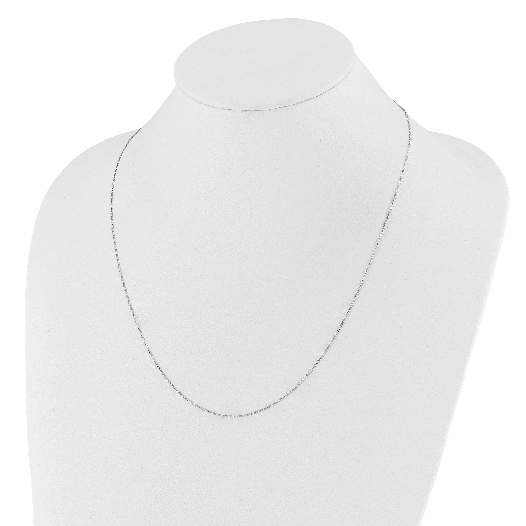 Adjustable Flat Cable Chain in 14K White Gold