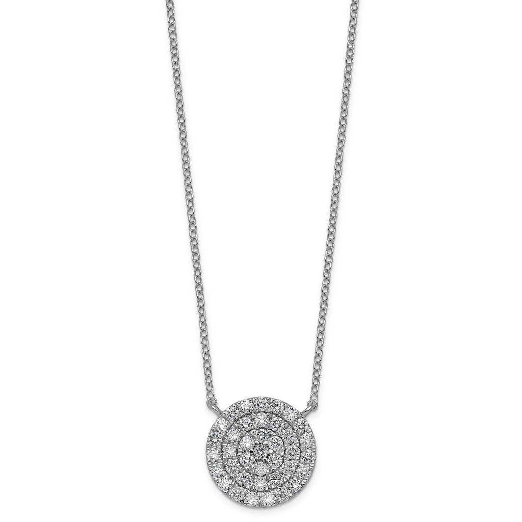 14kw 3/4 ctw Lab Grown Diamond VS+ F+ Heart Cluster Necklace