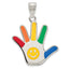 Sterling Silver Autism Awareness Pendant with Multicolor Enamel Design