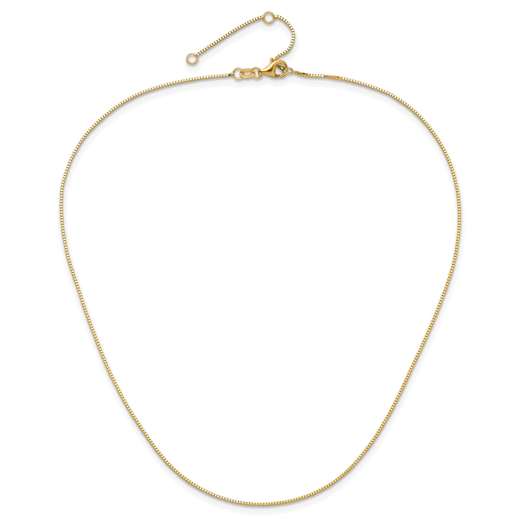 0.85mm 10K Yellow Gold Box Chain