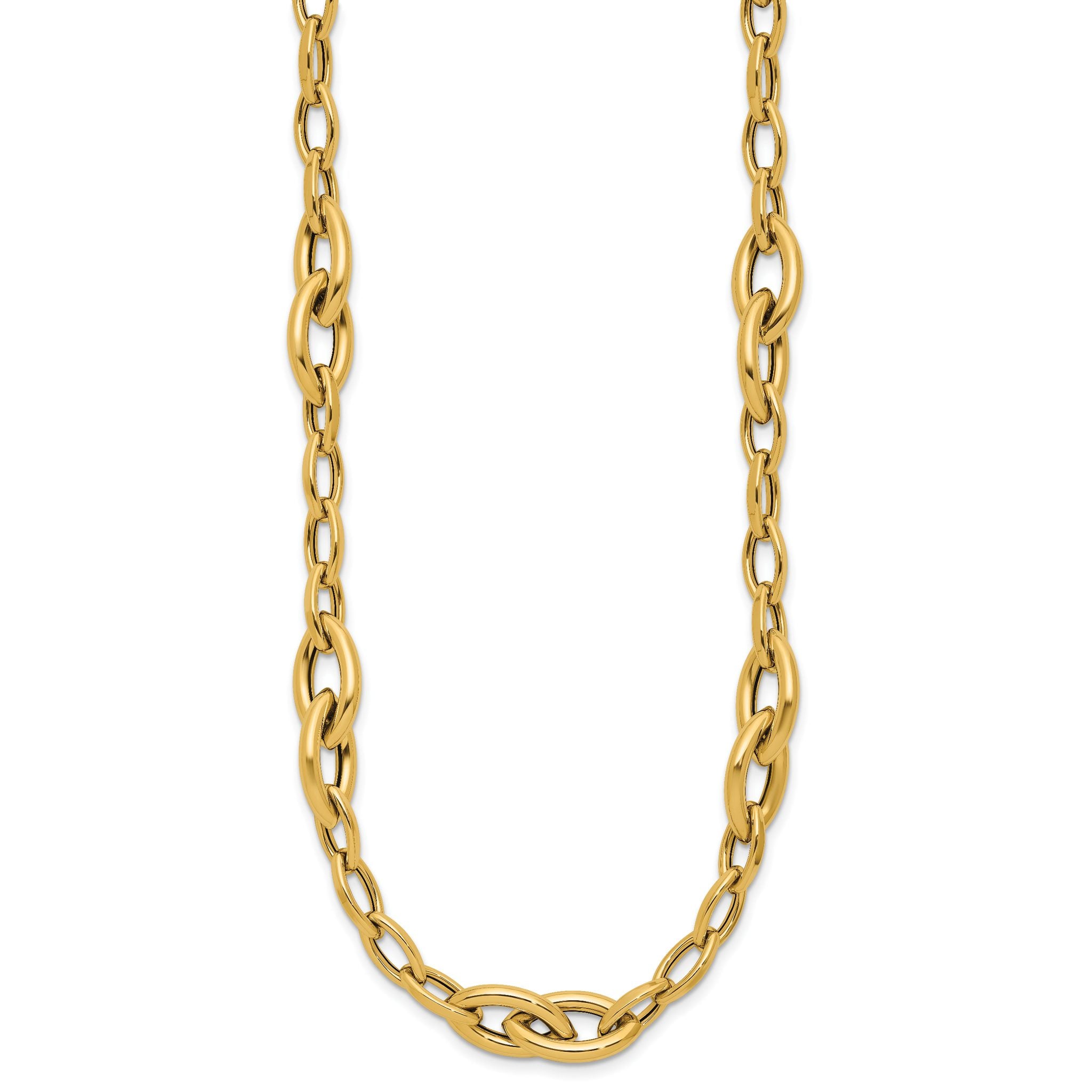 14K Polished Fancy Link Necklace Secondary image