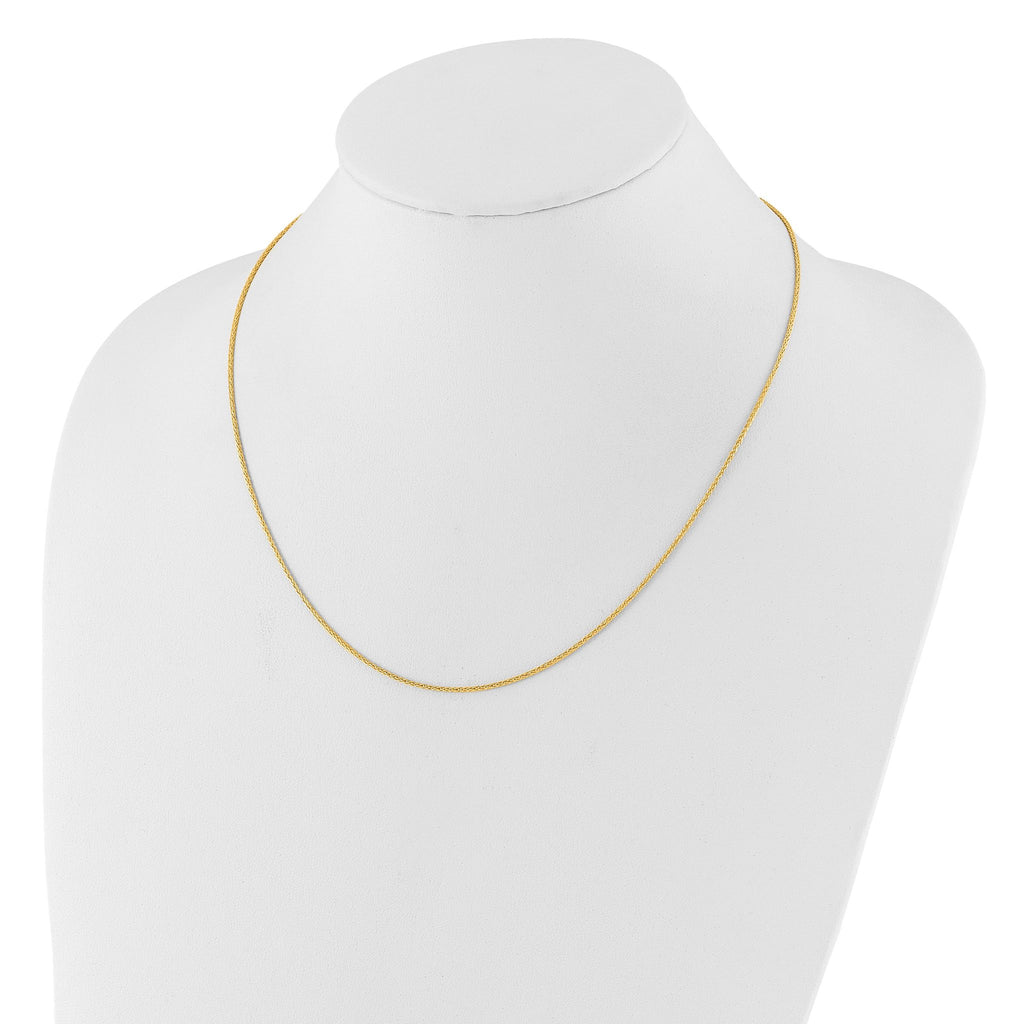1.4mm 14K Yellow Gold Wheat Chain