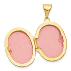 14K Yellow Gold White Rhodium-plated Footprints Locket