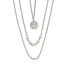 Chisel Stainless Steel Polished with Freshwater Cultured Pearls and Tree Pendant on 31 inch with 2 inch Extension Multi Chain Necklace