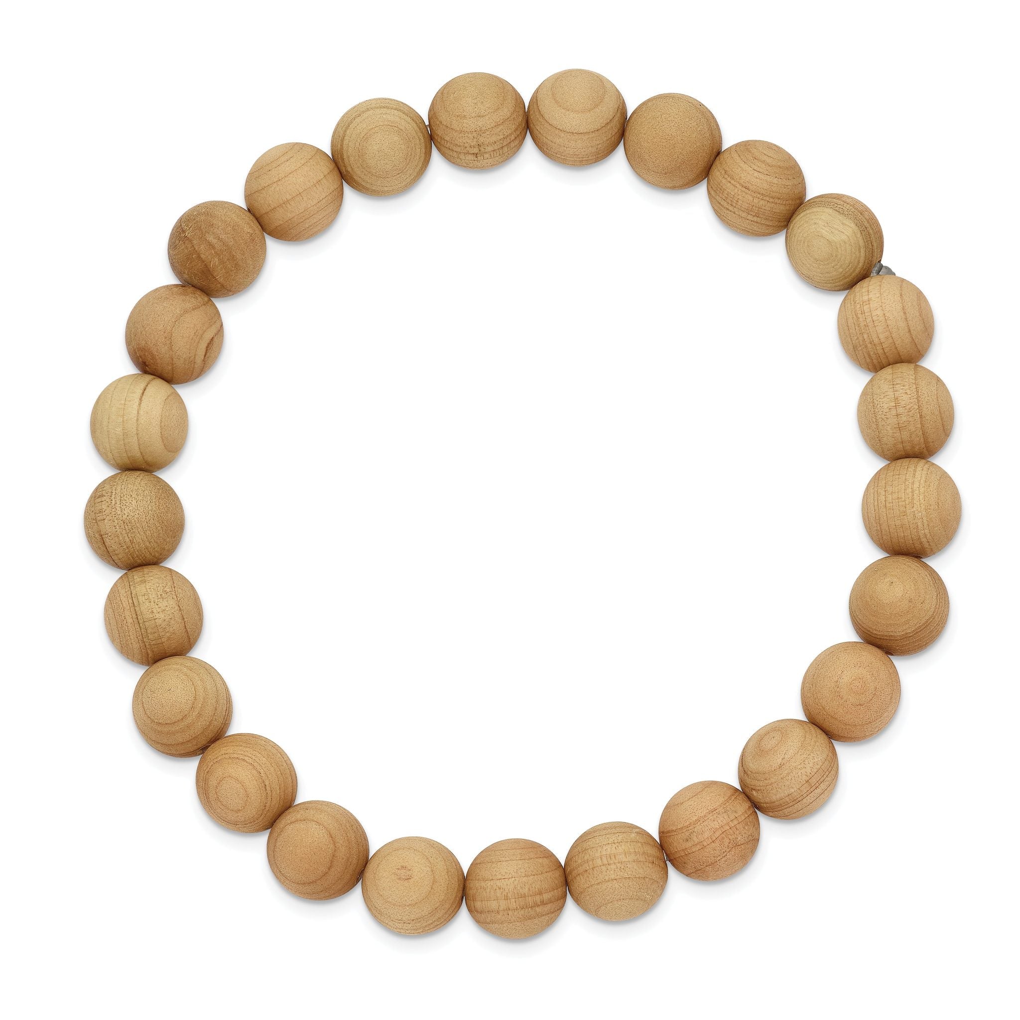 8mm Cypress Wood Beaded Stretch Bracelet for Men Secondary image