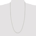 Elongated Open Link Chain Necklace in Sterling Silver, 2.75mm