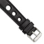 Grand Prix Leather Watch Band in Black, 20mm