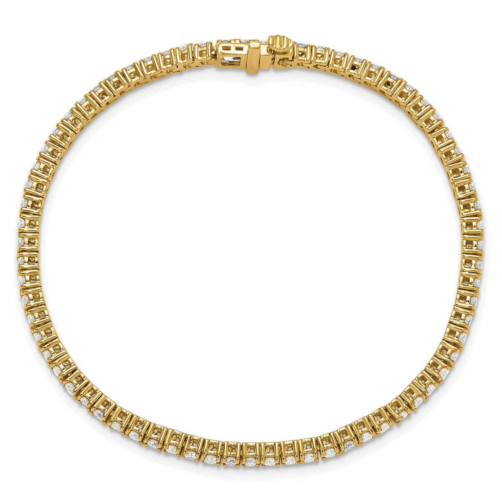 14k 3carat Lab Grown Diamond VS/SI+ G+ Complete Tennis Bracelet