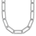 True Origin 14k White Gold 8 5/8 carat Lab Grown Diamond VS+ F+ 18 inch Link Necklace