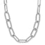 Sterling SilverRhodium-Rhodium-Plated Polished/Textured Fancy Link Necklace