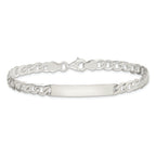 Sterling Silver Baby ID Curb Link Bracelet