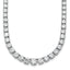 14k White Gold 28 1/2 carat Lab Grown Diamond VS/SI+ G+ Complete Round 18 inch Graduated Tennis Necklace