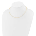 14k Children's 3-4mm White Semi-Round Freshwater Cultured Pearl 12 inch Necklace