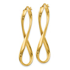 14K Polished Infinity Hoop Earrings