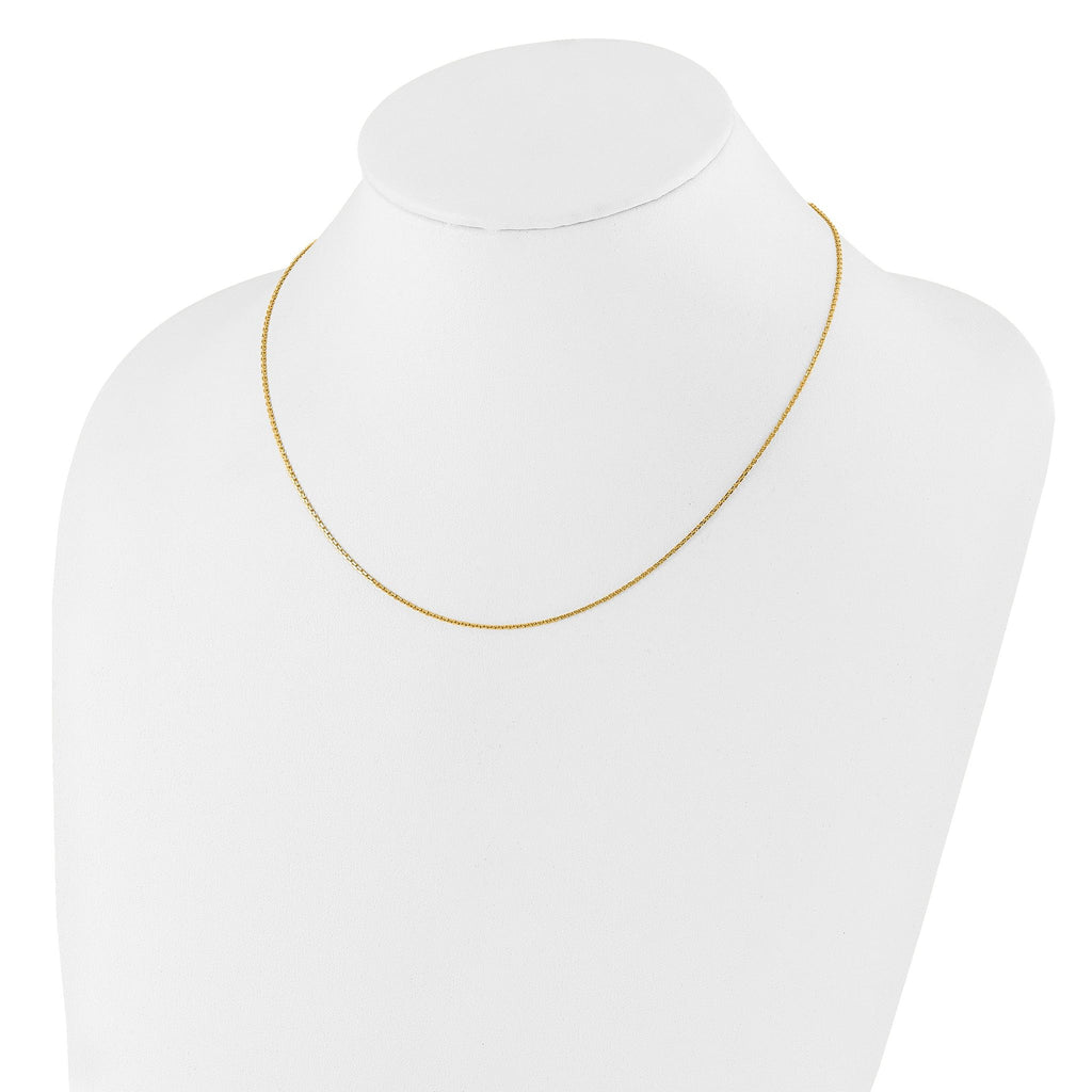 Diamond-Cut Cable Adjustable Chain in 10K Yellow Gold