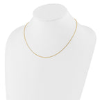 Diamond-Cut Cable Adjustable Chain in 10K Yellow Gold