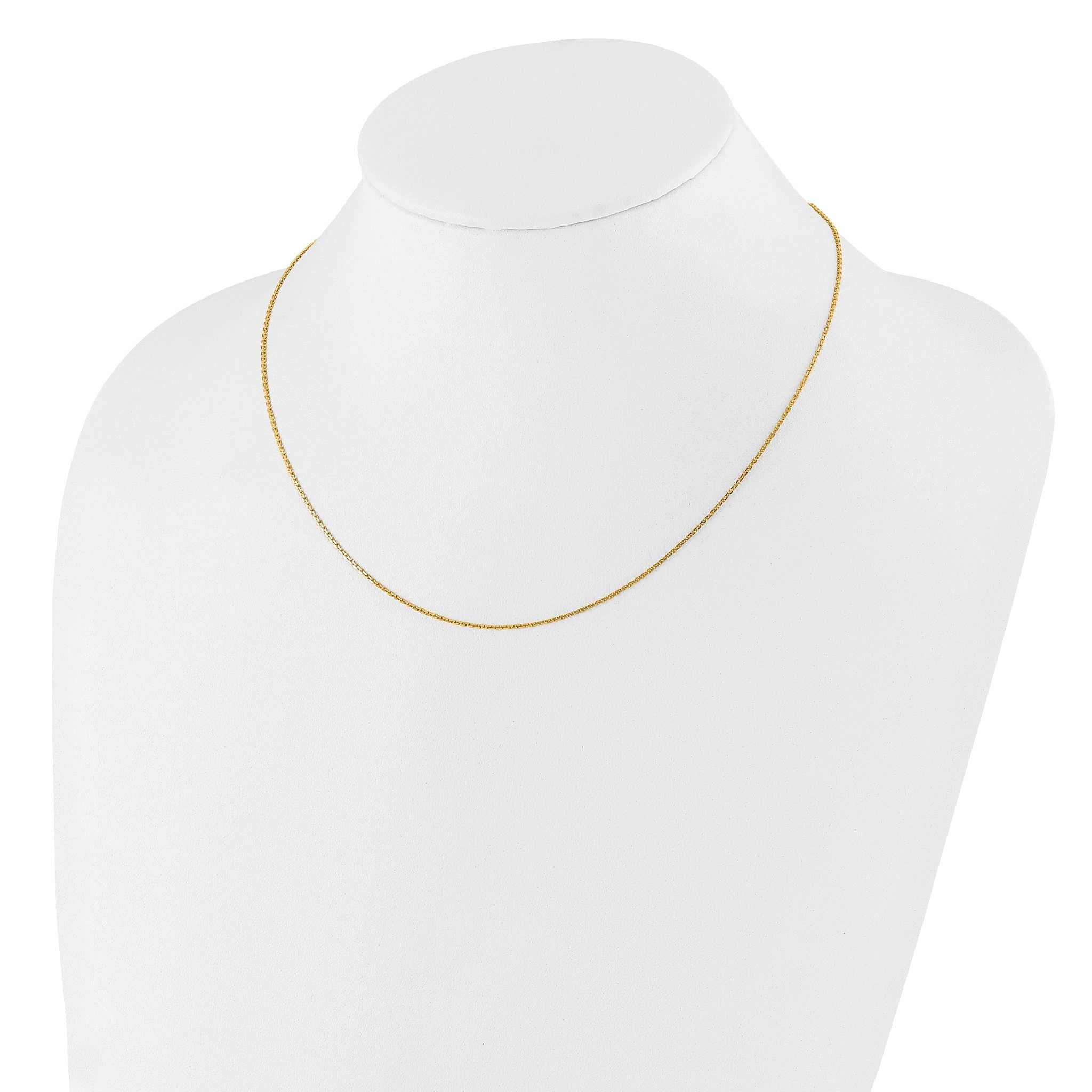 Diamond-Cut Cable Adjustable Chain in 10K Yellow Gold