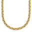 14k Polished 4mm Fancy Textured Rolo Link 17.25 inch Necklace