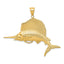 14K Gold Sailfish Pendant for Men  Solid Casted Design, Bold & Elegant