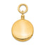 Sterling Silver Gold-tone Polished Round Ash Holder Pendant