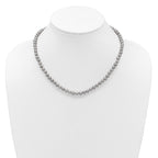 14K 5-6mm Grey Near Round Freshwater Cultured Pearl 16 inch Necklace