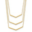 14K Gold Multi-Strand Bar Necklace with Adjustable Polished Elegance