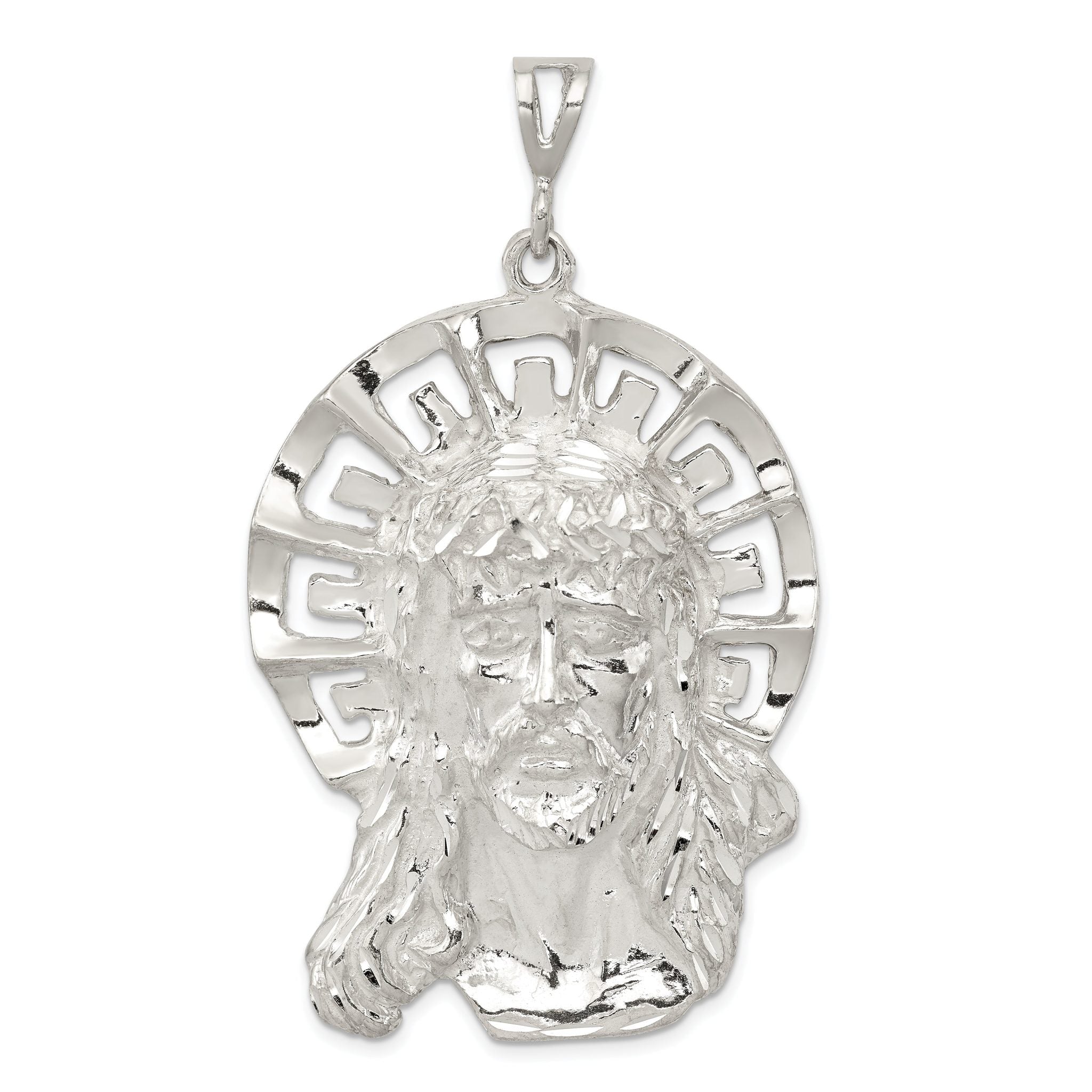 Sterling Silver 925 Ecce Homo Pendant with Polished Anti-Tarnish Finish Main image