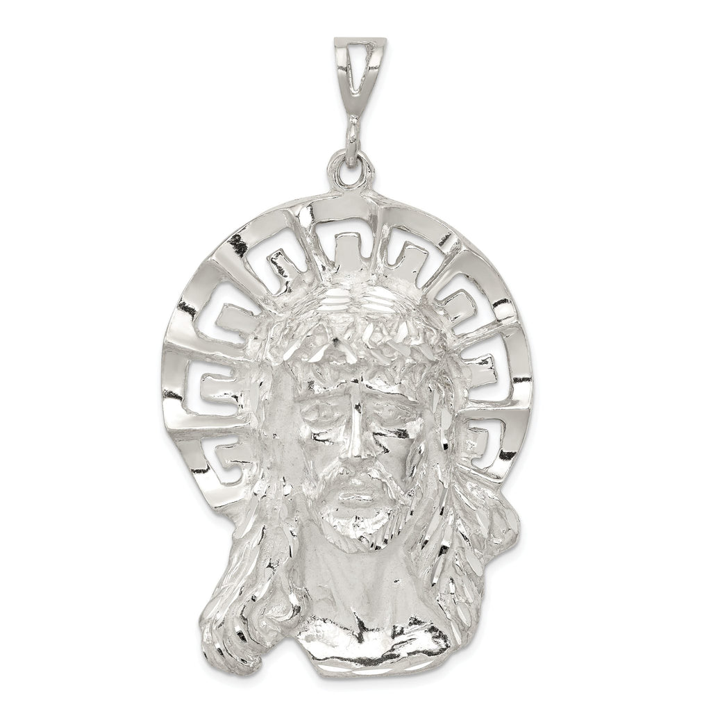 Sterling Silver 925 Ecce Homo Pendant with Polished Anti-Tarnish Finish