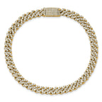 10 Karat 3 1/3 carat Lab Grown Diamond VS/SI+ G+ Complete 4mm Pav‚ Cuban Link 8 Bracelet