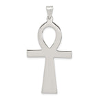 Sterling Silver 925 Ankh Cross Pendant Polished Elegant Design