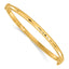14K Diamond-cut and Laser-cut Fancy Hinged Bangle Bracelet
