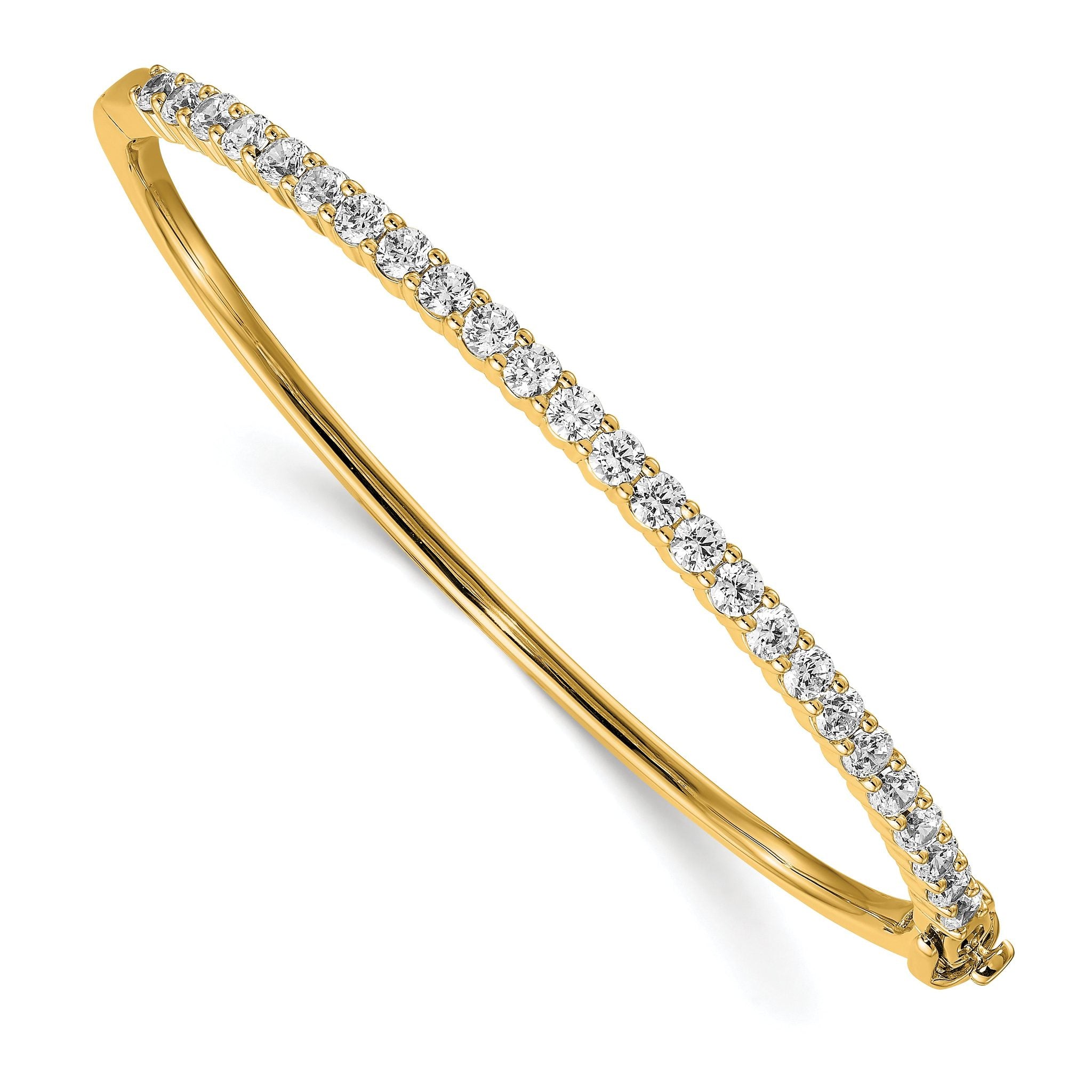 14k 2 1/4 carat Lab Grown Diamond VS/SI+ G+ Bangle Bracelet Main image