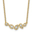 14k 3/4 carat Lab Grown Diamond VS+ F+ Round Complete 18 inch Pear-Link Bar Necklace