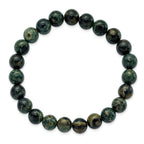 8mm Green Eye Agate Beaded Stretch Bracelet