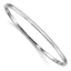 14K White Gold Polished Square Bangle Slip-On Women's Bracelet