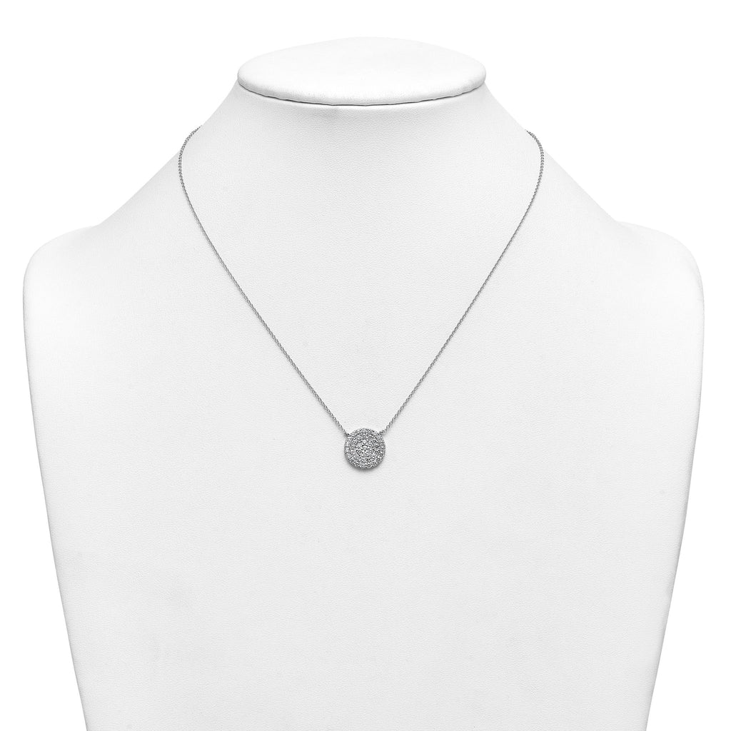 14kw 1 ctw Lab Grown Diamond VS+ F+ Heart Cluster Necklace