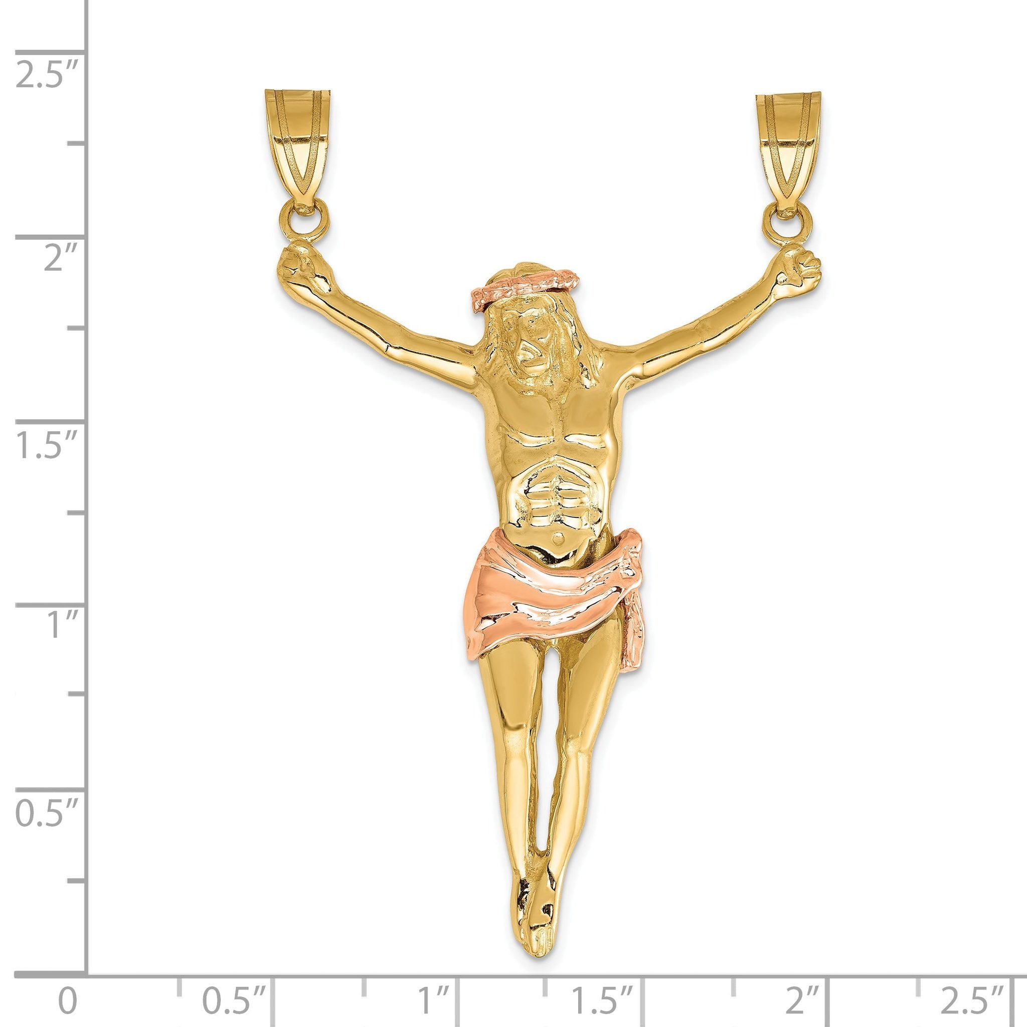 14K Two-Tone Gold Corpus Pendant with Elegant 61mm Design Secondary image