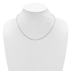 SS Rh-plated 1.2mm Box 1in+1in Adjustable Chain