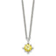 Sophia Jewelers Stainless Steel Yellow CZ Polished Necklace 18 Elegant Women's Accessory