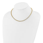 14k 5 carat Lab Grown Diamond VS/SI+ G+ 16 inch with a 2 inch extension Graduated Bezel Set Tennis Necklace