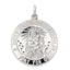 Sterling Silver 925 Queen Scapular Medal with Polished Palladium Finish