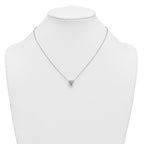 14k White Gold 3 carat Lab Grown Diamond VS+ F+ Heart Complete 18 inch Four Prong Pendant Necklace